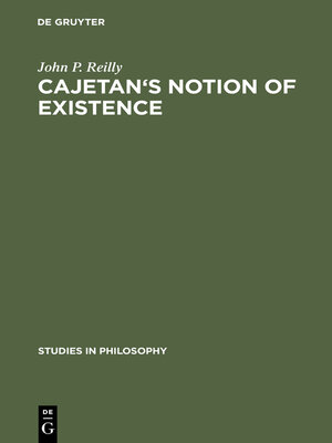 cover image of Cajetan's Notion of Existence